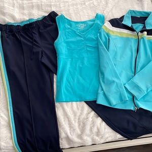 3 Piece Jogging Outfit - Pants, Jacket and Sports Top